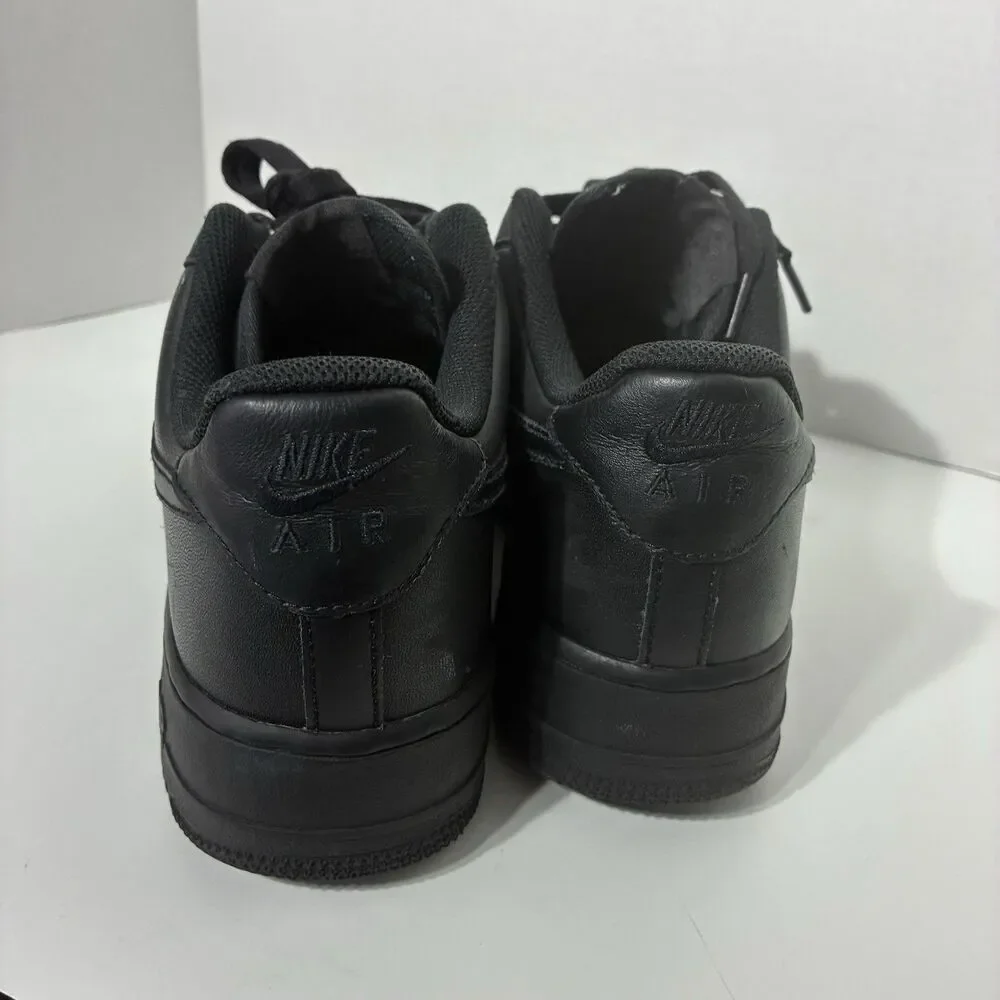 Nike Air Force 1 ’07 Triple Black Men’s Size 12 Leather Shoes CW2288-001